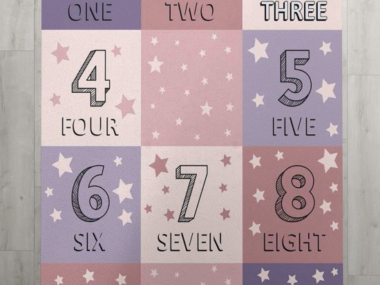 Χαλί Παιδικό Numerals 289 Pink DimCol 135X200cm