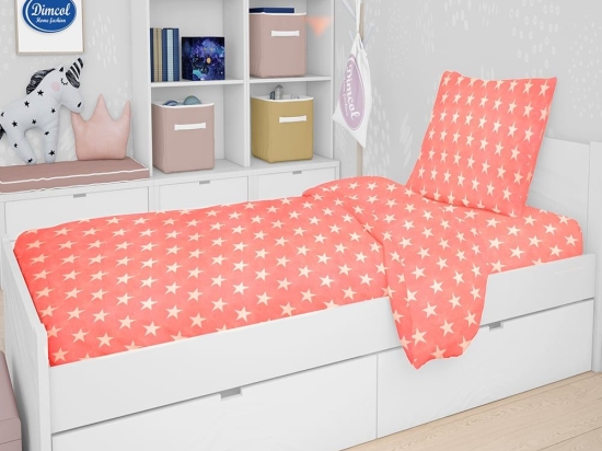 Μαξιλαροθήκη Παιδική Star 34 Coral DimCol 35X45 100% Βαμβάκι