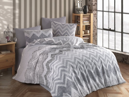 Πάπλωμα Αθηνά 405 Grey DimCol Μονό 160x240cm Βαμβάκι-Πολυέστερ
