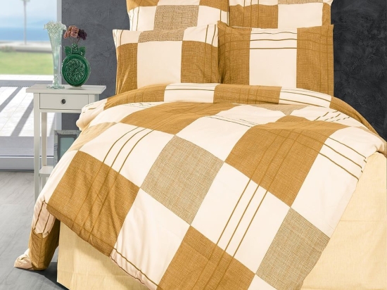 Πάπλωμα Κίρκη 437 Golden Beige DimCol Υπέρδιπλo 220x240cm Βαμβάκι-Πολυέστερ