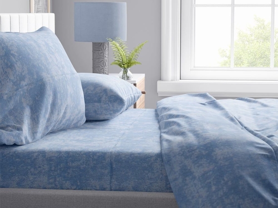 Σεντόνι Shadow 14 Sky Blue DimCol Μονό 160x240cm Βαμβάκι-Πολυέστερ