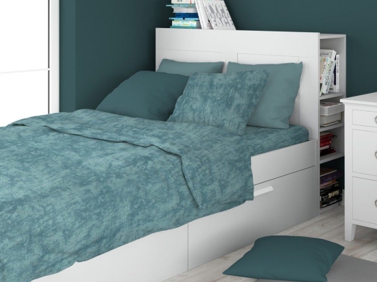 Μαξιλαροθήκη Παιδική Premium Shadow 616 Petrol DimCol 35X45 100% Βαμβάκι