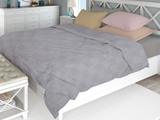 Κουβέρτα Πικέ 33122668001 Grey DimCol Single 165x250cm 100% Βαμβάκι