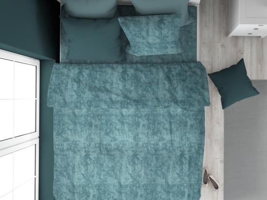 Παπλωματοθήκη Premium Shadow 616 Petrol DimCol Μονό 160x240cm 100% Βαμβάκι