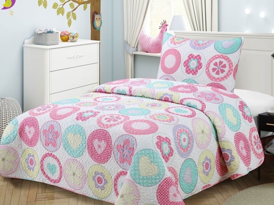 Κουβερλί Παιδικό (Σετ 2τμχ) 419 Multi DimCol Μονό 160x220cm Microfiber