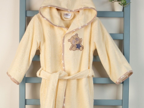 Μπουρνούζι Βρεφικό Με Κέντημα Star Bear 153 Ecru DimCol