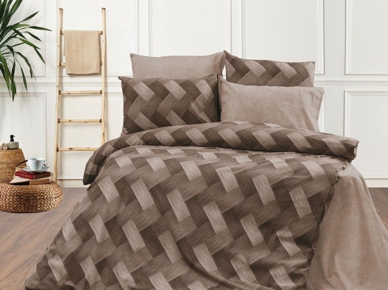 Παπλωματοθήκη Αλκμήνη 451 Beige DimCol Μονό 160x240cm Βαμβάκι-Πολυέστερ