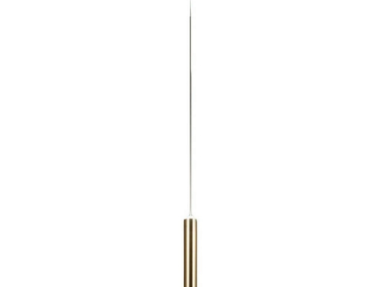 Φωτιστικό Οροφής Prado 3685-40-209 6,5W Led Φ3,7cm 200cm Black-Brass Fabas Luce Μέταλλο, Μεθακρυλικό