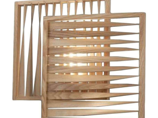 Φωτιστικό Τοίχου - Απλίκα Loft 3690-21-132 18W Led 43x39cm Natural Wood Fabas Luce Ξύλο