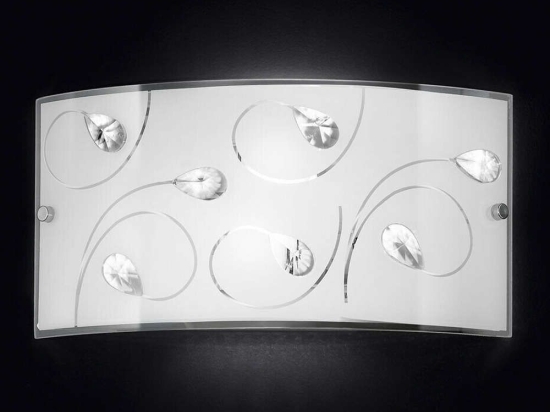Φωτιστικό Τοίχου - Απλίκα 6088 DC 2XE27 40W 33x17cm White Perenz Μέταλλο,Γυαλί