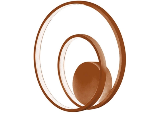 Φωτιστικό Τοίχου - Απλίκα 6619 E LC 28W Led Φ30cm Cinnamon Perenz Αλουμίνιο