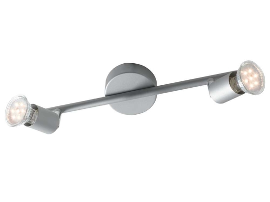 Φωτιστικό Οροφής - Σποτ Cooper SPOT-COOPER-2 Ρυθμιζόμενο 2xGU10 5W Led 30,5x15cm Silver Intec Μέταλλο