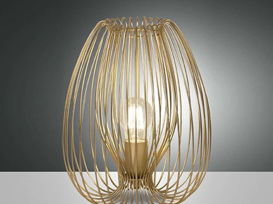 Φωτιστικό Επιτραπέζιο Camp 3677-34-225 1xE27 40W Φ20cm 24cm Gold La Mia Luce