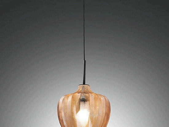 Φωτιστικό Οροφής Gallura 3722-40-125 1xE27 40W Φ25cm 200cm Amber La Mia Luce