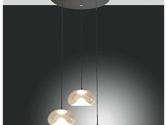 Φωτιστικό Οροφής Brena 3755-47-365 Φ35x12,5cm Dim Led 3240lm 30W Cognac Fabas Luce