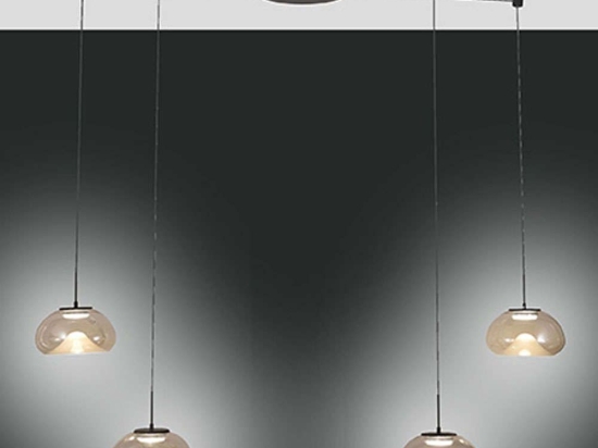 Φωτιστικό Οροφής Brena 3755-49-365 Φ22x12,5cm Dim Led 4320lm 40W Cognac Fabas Luce