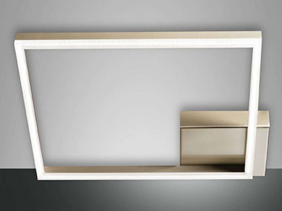 Φωτιστικό Οροφής - Πλαφονιέρα Smart Bard 3394-61-225-01 45x45x6,5cm Dim Led 3880lm 39W Gold Fabas Luce
