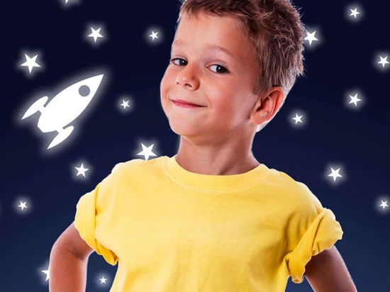 Αυτοκόλλητα Τοίχου Βινυλίου Rocket & Stars 77226 31Χ31Cm Ango