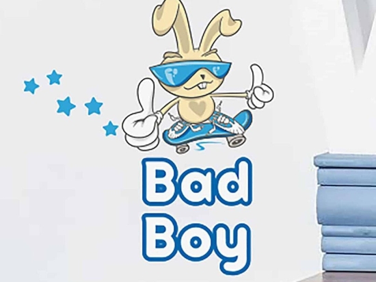 Αυτοκόλλητα Τοίχου Βινυλίου Bad Boy 11006 34X15,5Cm Ango