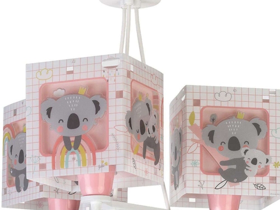 Φωτιστικό Οροφής Παιδικό Koala 63267 S Pink Ango Πολυπροπυλένιο