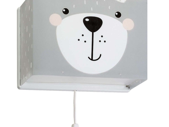 Φωτιστικό Τοίχου - Απλίκα Little Teddy 64578 Grey Ango Πολυπροπυλένιο