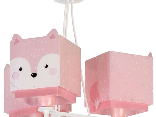 Φωτιστικό Οροφής Παιδικό Little Fox 64587 Pink Ango Πολυπροπυλένιο
