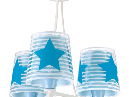 Φωτιστικό Οροφής Παιδικό Τρίφωτο Light Feeling 81197 T Blue Ango Πολυπροπυλένιο