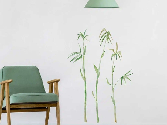 Αυτοκόλλητα Τοίχου Βινυλίου Bamboo 44233 70x70cm Green Ango Βινύλιο