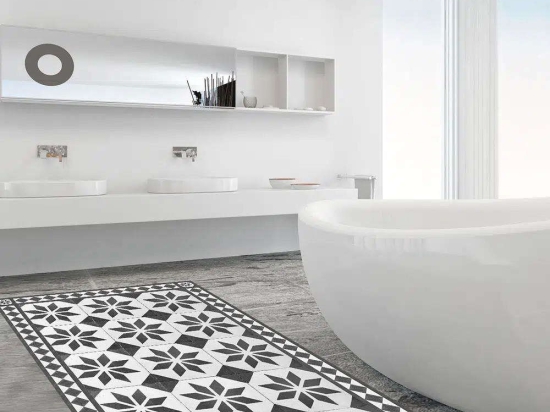 Διάδρομος Βινυλίου Old Style Carpet 83135 Black-White Ango 50X180 Βινύλιο