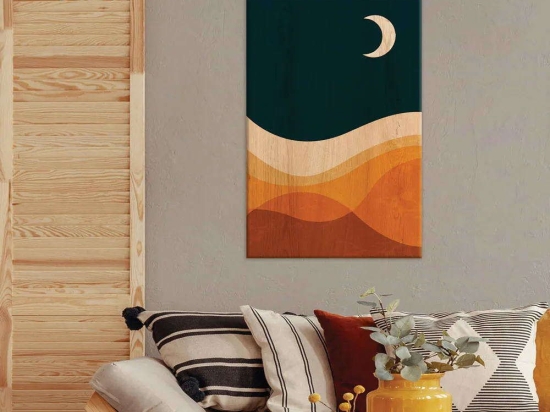 Πίνακας Desert Night L 21664 67x47x0,6cm Multi Ango Κάθετοι Mdf