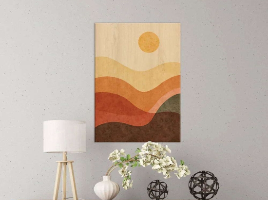 Πίνακας Desert Sun L 21663 67x47x0,6cm Multi Ango Κάθετοι Mdf