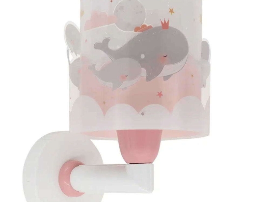 Φωτιστικό Τοίχου - Απλίκα Whale Dreams 61179S 16x16x22cm 1xE27 Pink-Multi Ango