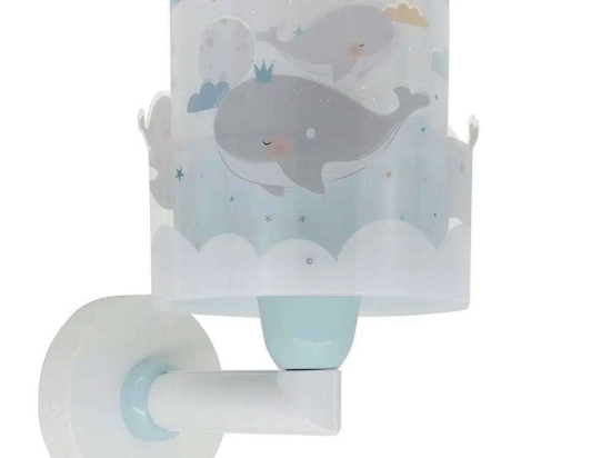 Φωτιστικό Τοίχου - Απλίκα Whale Dreams 61179T 16x16x22cm 1xE27 Blue-Multi Ango