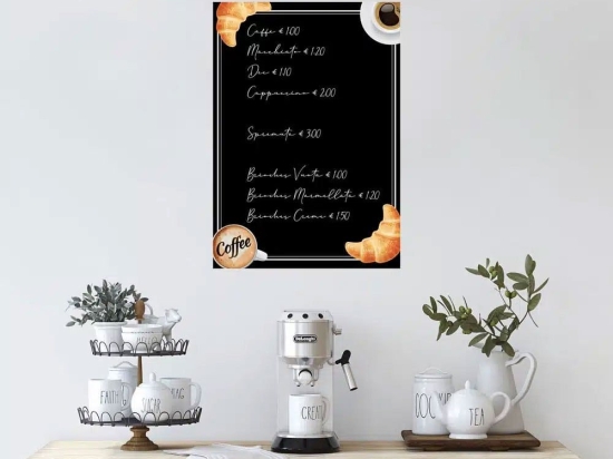Μαυροπίνακας Αυτοκόλλητος Coffee L 72004 70×47,5×0,30cm Brown-Black Ango