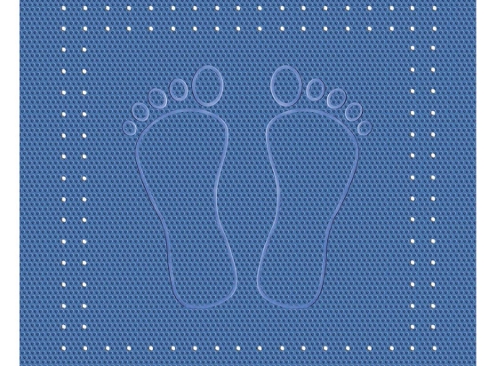 Αντιολισθητικό Ντουζιέρας Foot 4388 Blue Kleine Wolke 55Χ55 Καουτσούκ