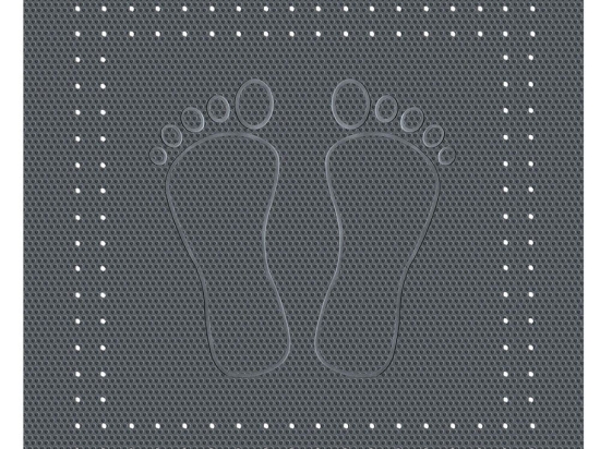 Αντιολισθητικό Ντουζιέρας Foot 4388 Dark Grey Kleine Wolke 55Χ55 Καουτσούκ