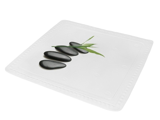 Αντιολισθητικό Ντουζιέρας Zen 5363 Black White Kleine Wolke 55Χ55 PVC