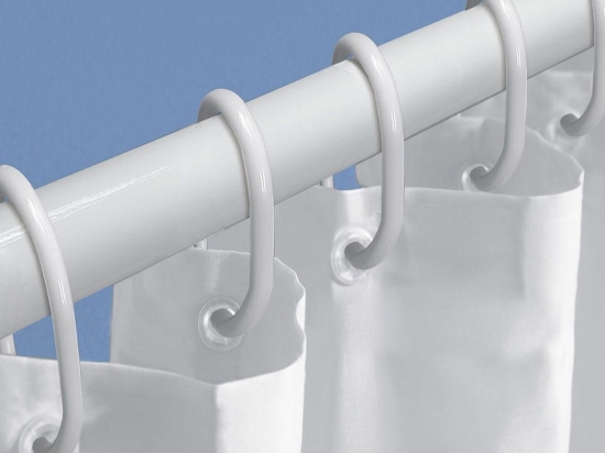 Βραχίονας Μπάνιου Με Κουρτίνα Σετ Dusch-Set 3313 (75-125) White Kleine Wolke 75-125cm Πολυρεσίνη