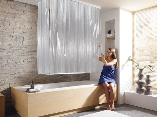 Γωνιακό Ρολό Ντους Eckduschrollo 3319 3319108745 138+62x240cm Milky Kleine Wolke 138+62x240cm Πλαστικό