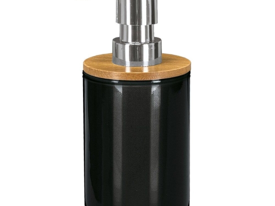 Δοχείο Κρεμοσάπουνου Timber 5877 Black Kleine Wolke Bamboo