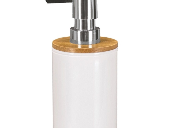Δοχείο Κρεμοσάπουνου Timber 5877 White Kleine Wolke Bamboo