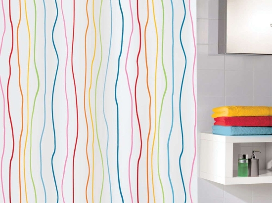 Κουρτίνα Μπάνιου Jolie 5194 Multicolor Kleine Wolke 240Πx180Υ 240x180cm Πολυέστερ