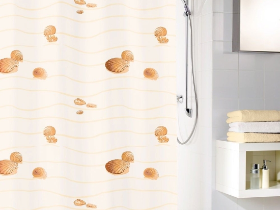 Κουρτίνα Μπάνιου Miami 5163 Beige Kleine Wolke 240Πx180Υ 240x180cm Πολυέστερ