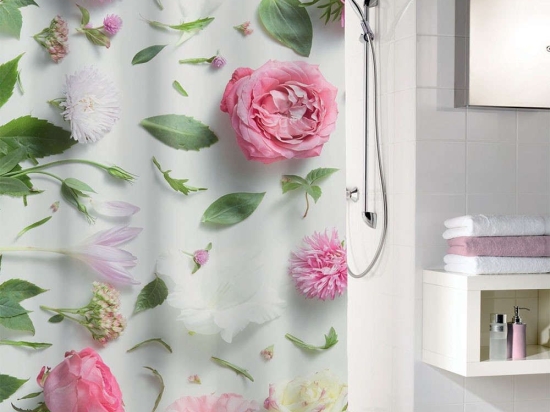 Κουρτίνα Μπάνιου Rosalie 5910 Multicolor Kleine Wolke 180Πx200Υ 180x200cm Πολυέστερ