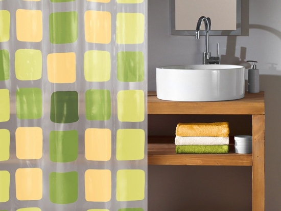 Κουρτίνα Μπάνιου Sonny 4956 Algua Green Kleine Wolke 180Πx200Υ 180x200cm PEVA