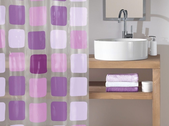 Κουρτίνα Μπάνιου Sonny 4956 Violett Kleine Wolke 180Πx200Υ 180x200cm PEVA