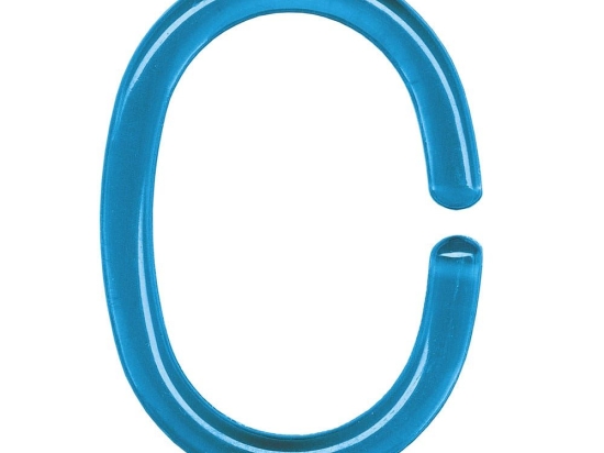 Κρίκοι Κουρτίνας Μπάνιου Duschvorhangringe 0268 12pcs Turquoise Kleine Wolke Πλαστικό