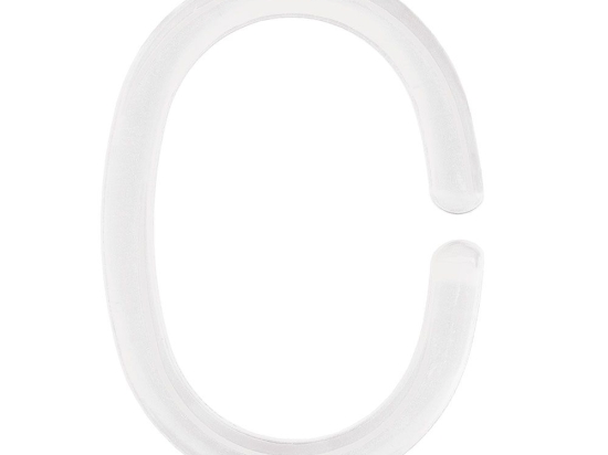 Κρίκοι Κουρτίνας Μπάνιου Duschvorhangringe 0268 12pcs White Kleine Wolke Πλαστικό