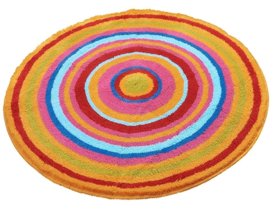 Πατάκι Μπάνιου Mandala 9105 Round Multicolor Kleine Wolke Φ100 Acrylic