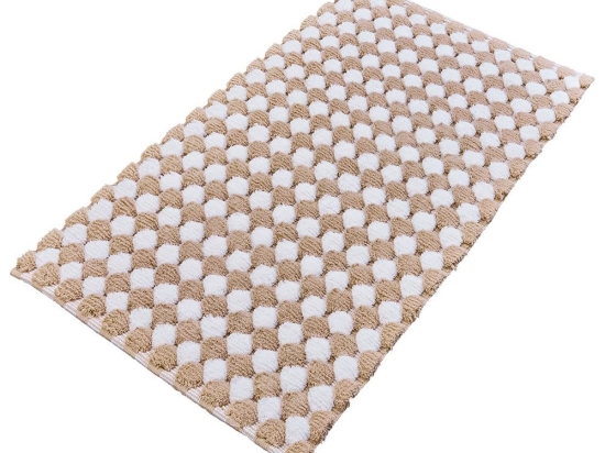 Πατάκι Μπάνιου Merida 4036 Taupe Kleine Wolke 70X120 100% Βαμβάκι